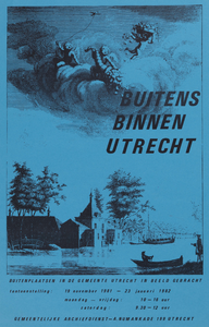 735105 Affiche van de tentoonstelling Buitens binnen Utrecht : buitenplaatsen in de gemeente Utrecht in beeld gebracht, ...